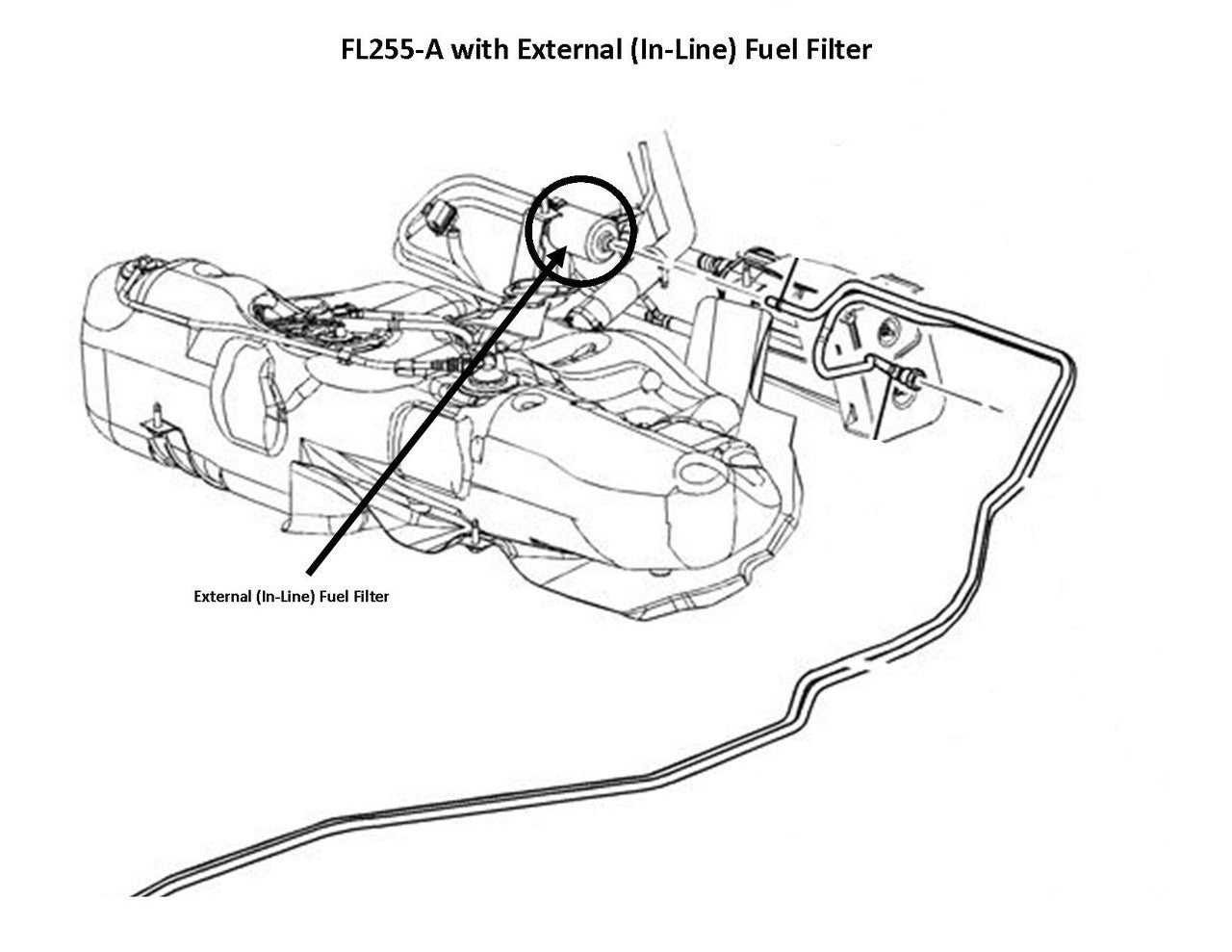 Ensemble de conduites de carburant pour Chevrolet Cobalt 2008 2 et 4 portes 2,4 L avec filtre à carburant externe FL255-A1I