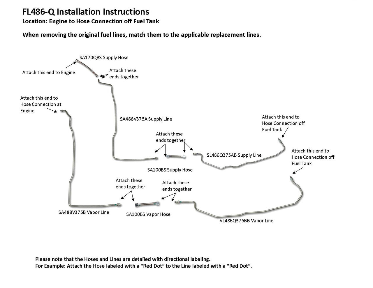 GMC Sierra Fuel Line Set 2011 C/K1500/2500 Reg Cab 8 ft Bed 5.3L (N) FL486-Q2I