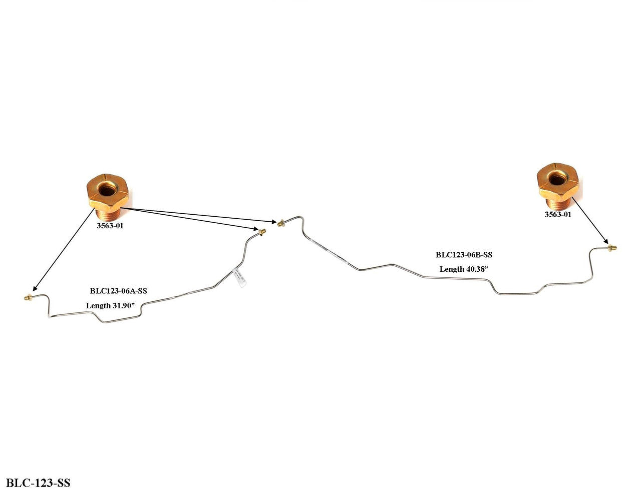 Ensemble d'essieu arrière Chevy Tahoe 1996 BLC-123-SS3E en acier inoxydable