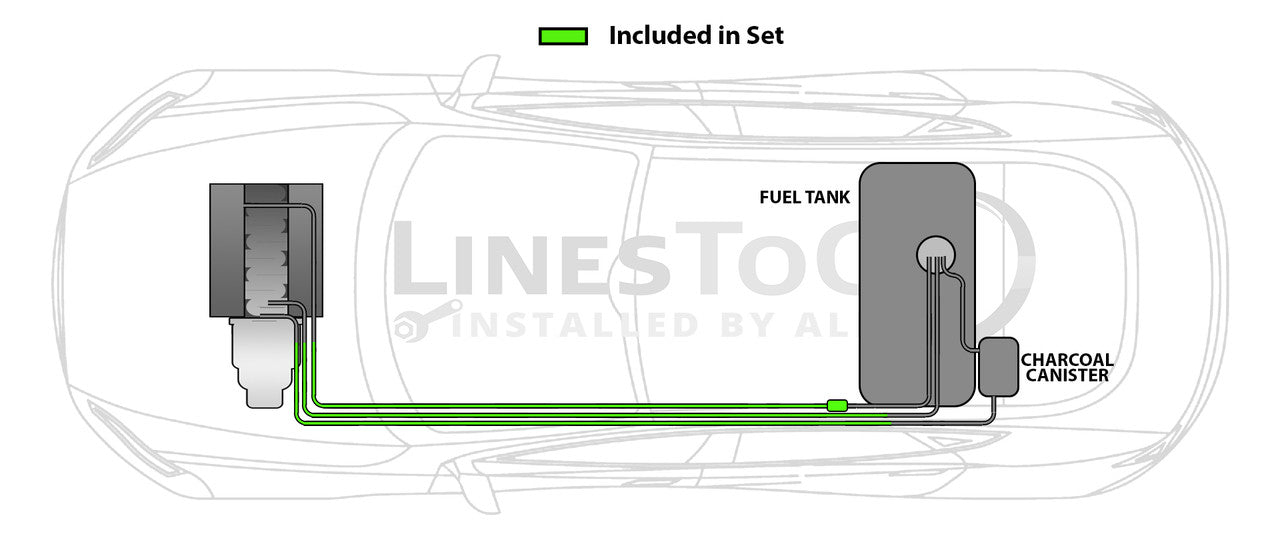 Pontiac Firebird Fuel Line Set 2002 3.8L FL257-A2E