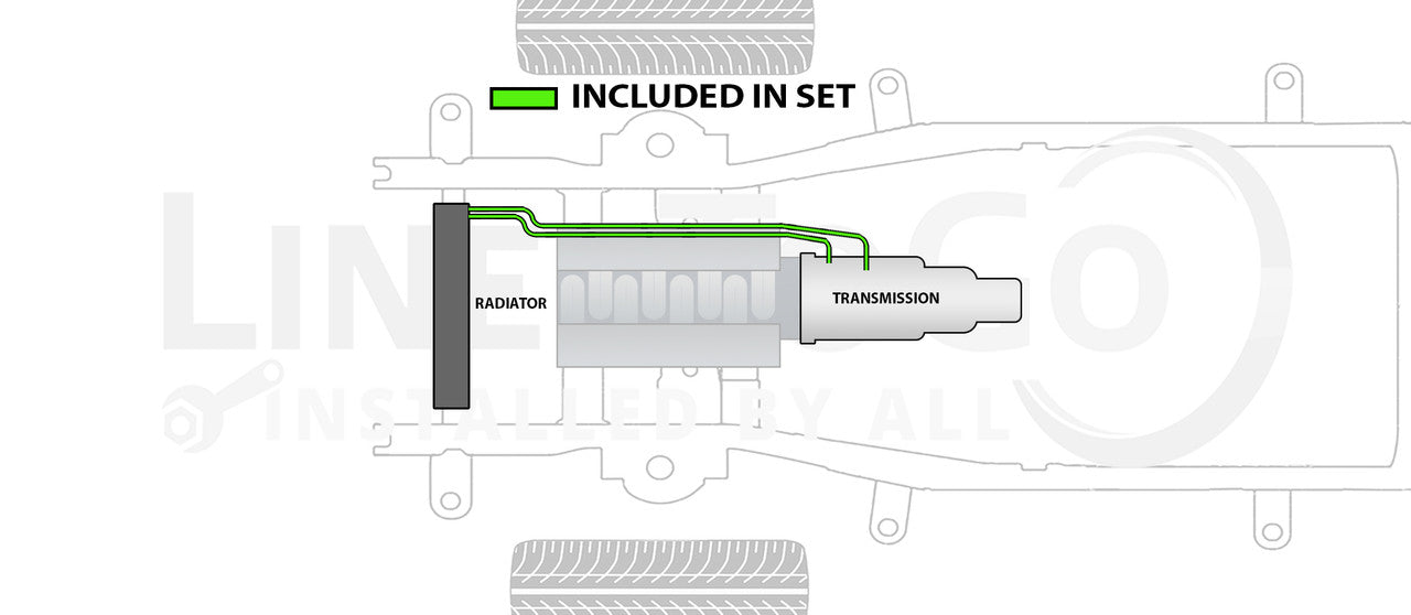 Chevy Silverado 1500 Transmission Line Set 2004 4.8L TCL-182-SS1U Stainless Steel
