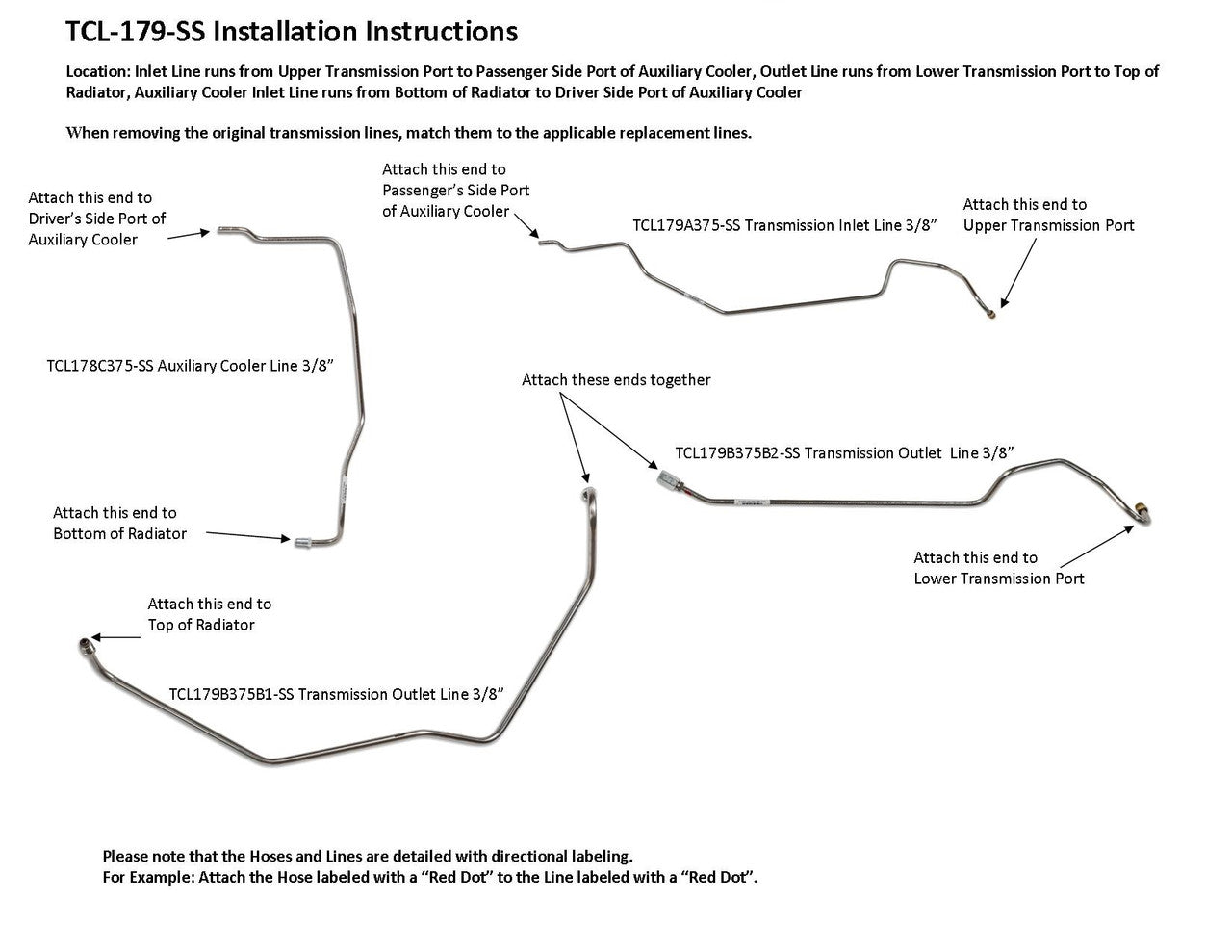 1999 Ford Ranger 3.0L Transmission Cooler Lines - LinesToGo