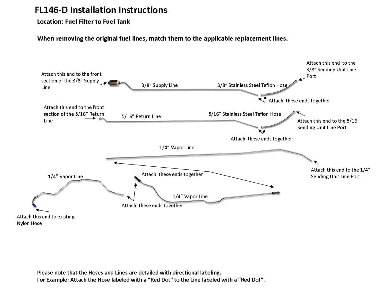 GMC Truck Rear Fuel Line Set 1998 C Series 2WD Ext Cab 6.5ft Bed 5.7L FL146-D4E
