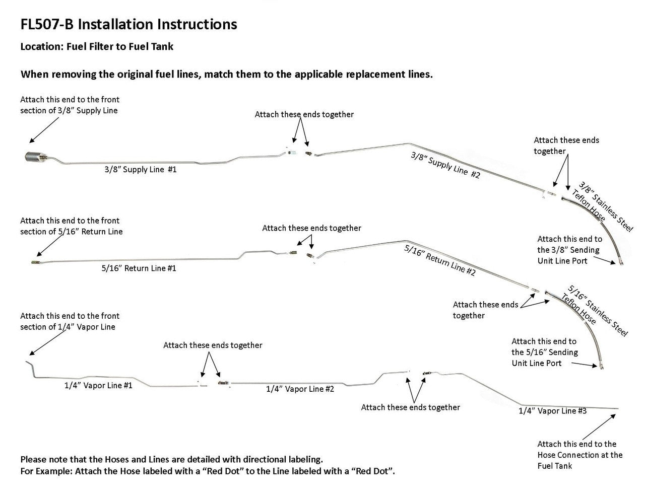 Juego de tuberías de combustible traseras para Chevy Suburban 1998 C1500/2500 2WD Gas 7,4 L FL507-B1D