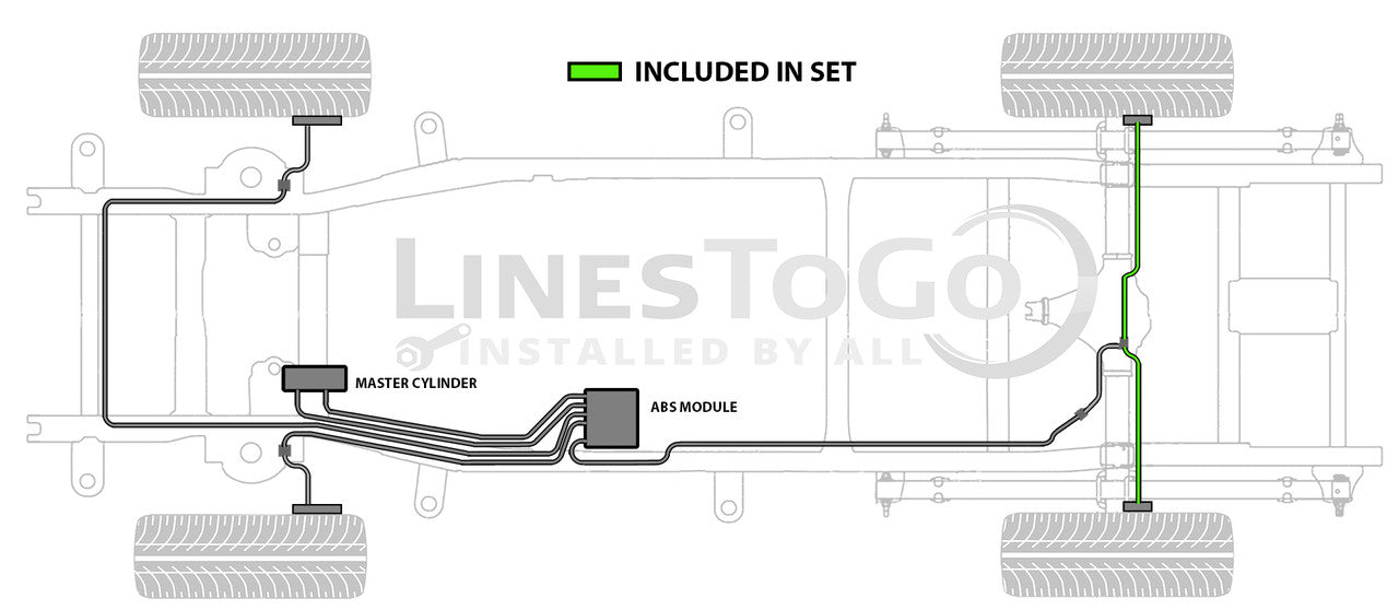 Cadillac Escalade ESV Rear Axle Line 2005 6.0L BLC-192-SS3B Stainless Steel