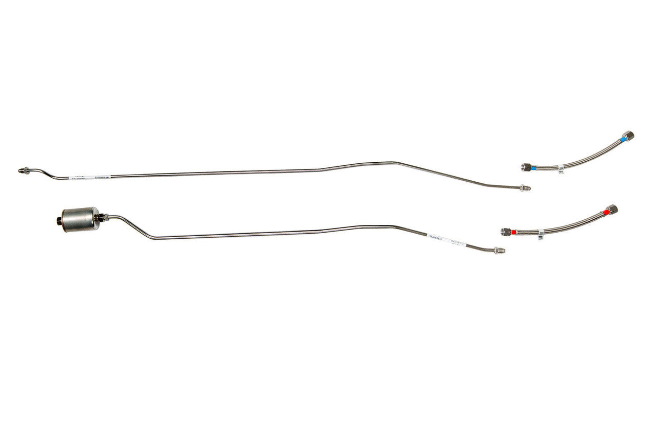 Chevy Truck Rear Fuel Line Set 1992 Reg Cab 8 ft Bed 4WD 5.0L Gas SS400-S1M Stainless Steel