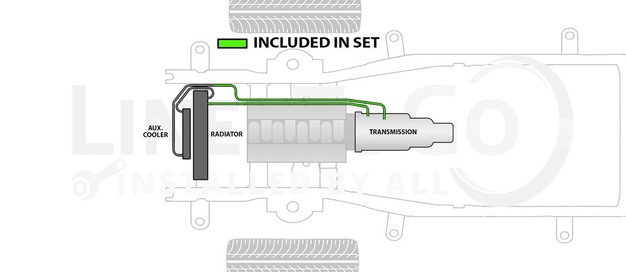 Jeep Grand Cherokee Transmission Line Set 2002 4.7L TCL-185-SS1D Stainless Steel