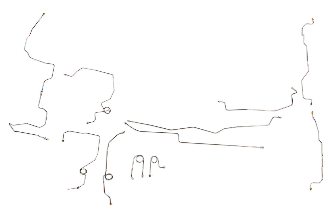 Chevy Truck Brake Line Set 1995 K1500 Reg Cab 8ft Bed 5.7L BLC-174-SS1F Stainless Steel