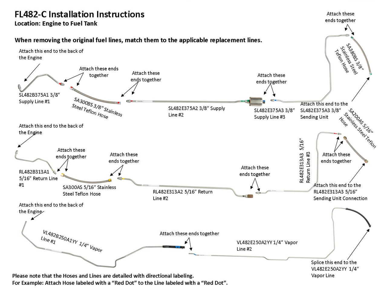 Chevy Astro Fuel Line Set 1992 w/4.3L L35 2WD/AWD FL482-C1B