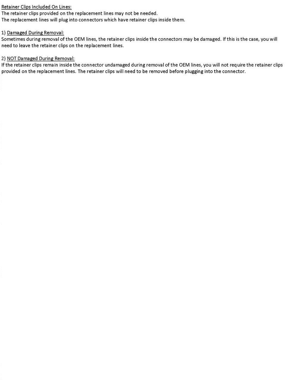 Buick LeSabre Limited Fuel Line Set 2000 3.8L FL251-A8A