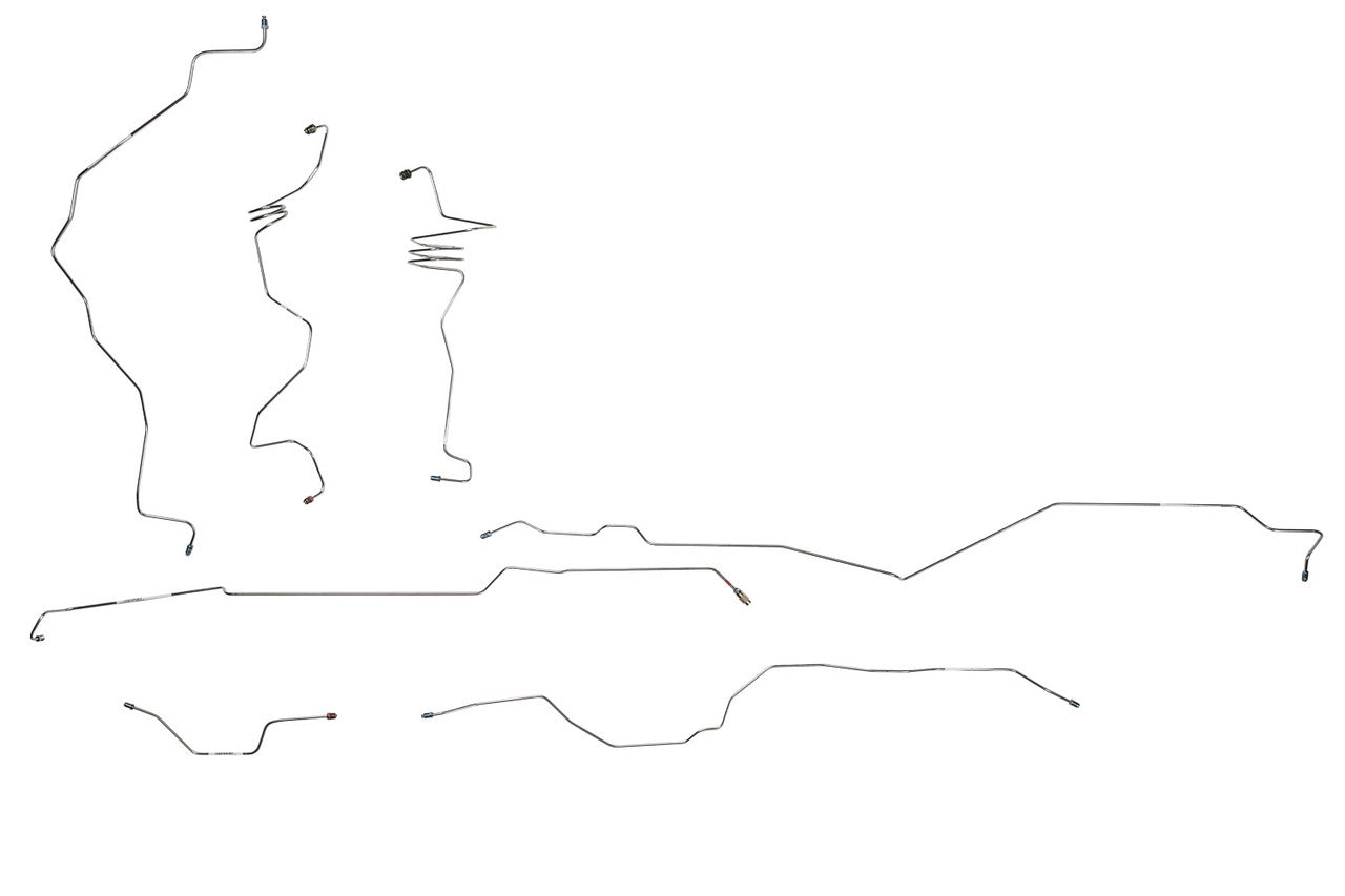 Jeu de conduites de frein Ford Bronco 1991 4WD BLF-108-SS1B en acier inoxydable