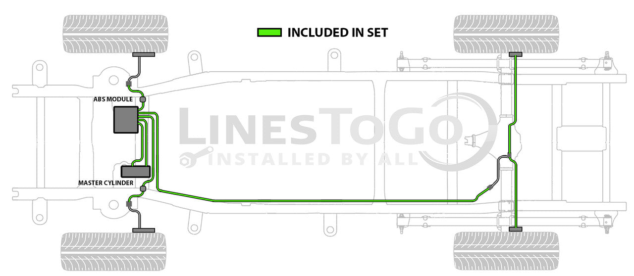 Toyota 4Runner Brake Line Set 1999 3.4L BLT-111-SS1H Stainless Steel