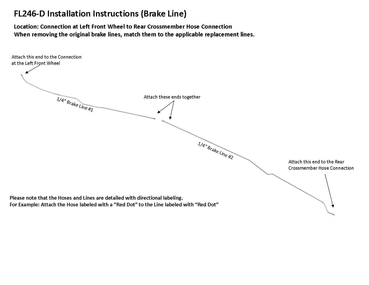 GMC Truck Rear Fuel Line Set with Intermediate Brake Line 1994 K3500 4WD Crew Cab 8ft Bed 7.4L FL246-D2I