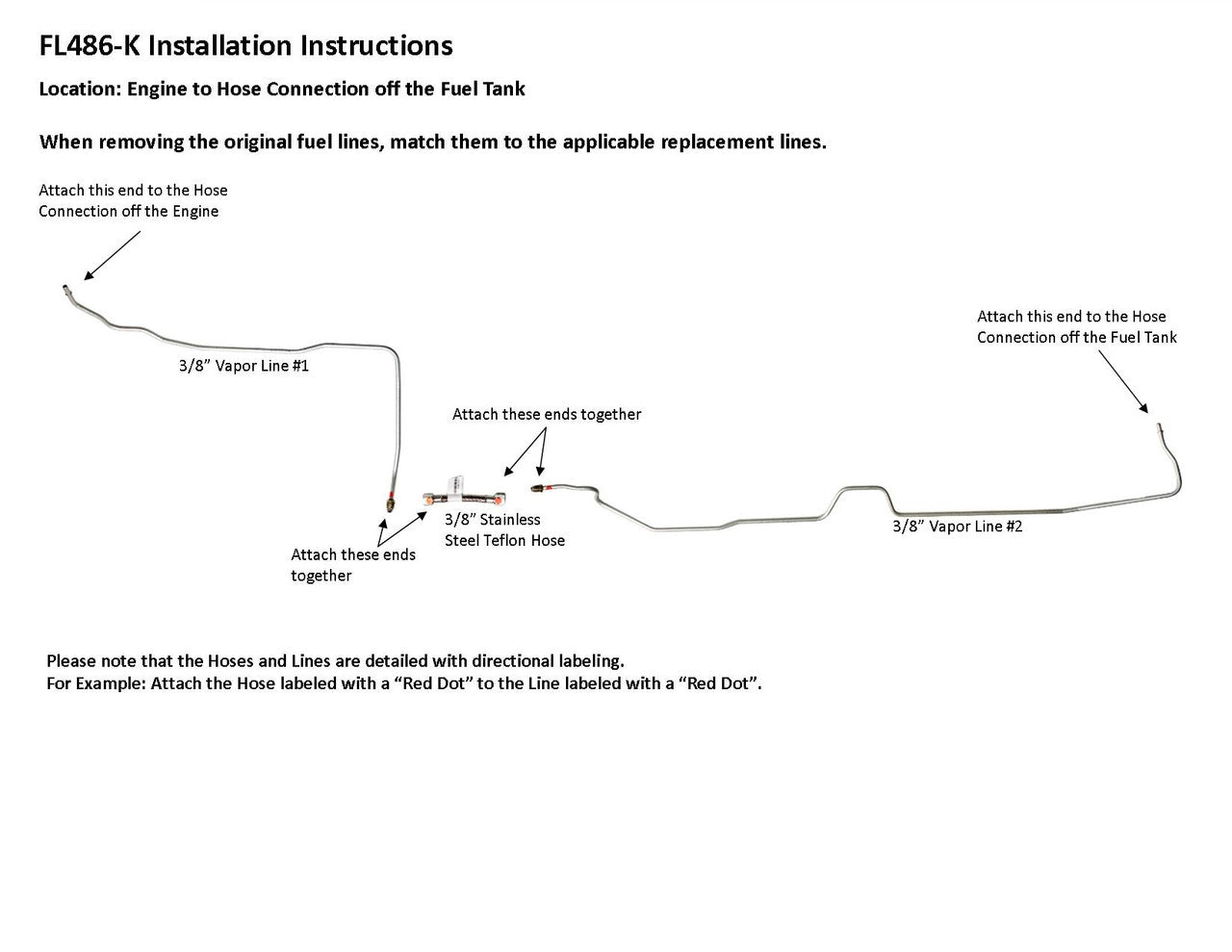 Chevy Silverado Fuel Line Set 2011 K1500 Ext Cab 8ft Bed 4WD 5.3L Flex Fuel w/Cylinder Deactivation FL486-K1B