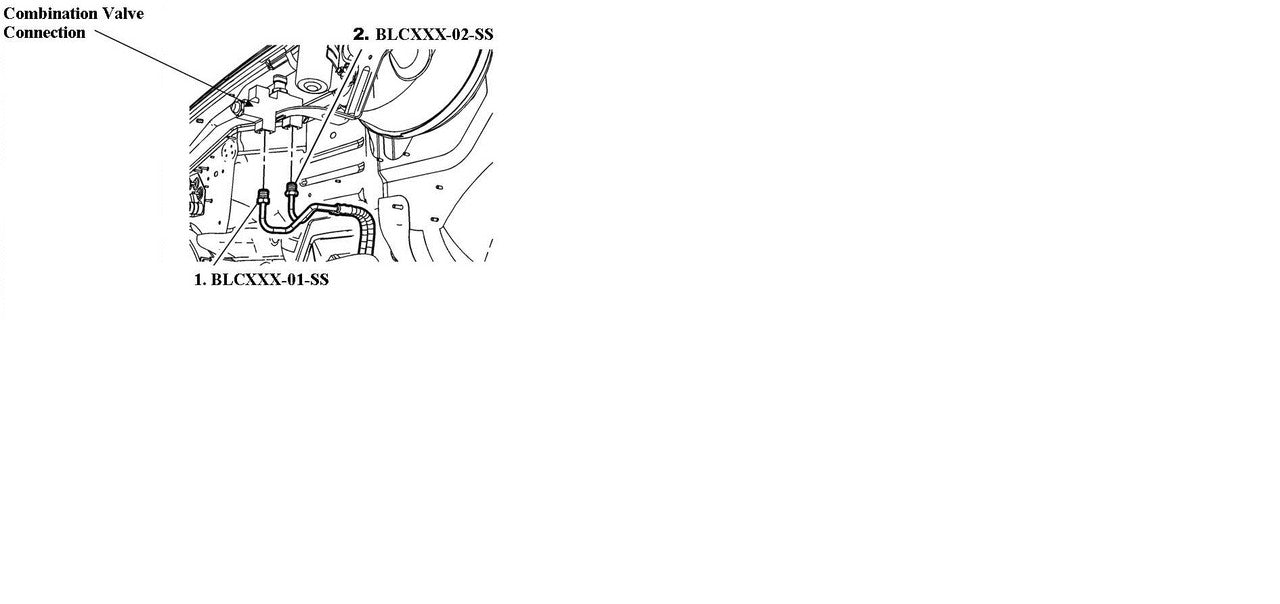 GMC Sierra Brake Line Set 2005 1500 4WD Crew Cab 5.75ft Bed 6.0L BLC-117-SS2H Stainless Steel