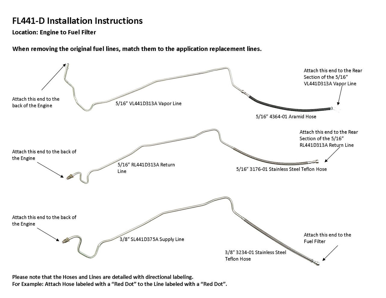 Chevy Blazer Front Fuel Line Set S Series 2005 4WD 4.3L FL441-D1J