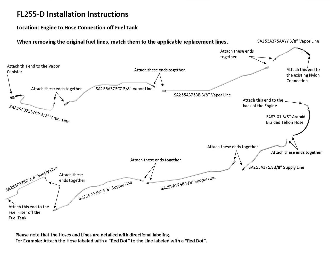 Ensemble de conduites de carburant Chevy Cobalt 2006 2 et 4 portes 2,0 L sans filtre à carburant externe Huitième chiffre du VIN X Code RPO LNF Turbocompressé FL255-D1F
