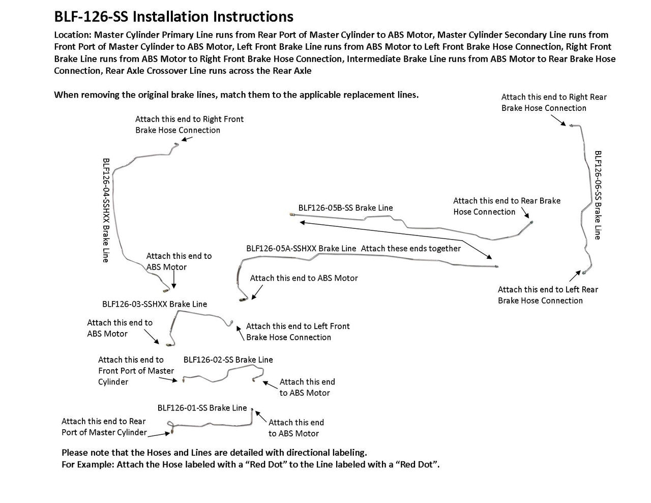 Ford Explorer Brake Line Set 2003 4.6L BLF-126-SS2B Stainless Steel