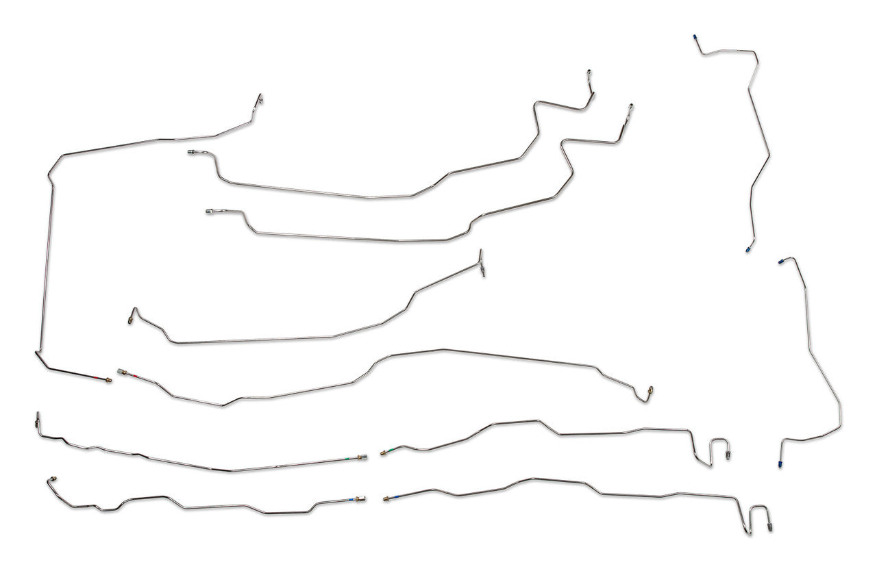 Chevy Silverado Brake Line Set 2014 1500 Reg Cab 8ft Bed 6.2L BLC-207-SS1II Stainless Steel