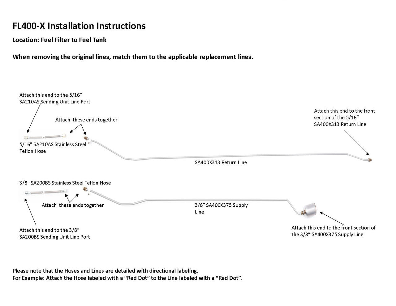 GMC Truck Rear Fuel Line Set 1988 4WD Ext Cab 8ft Bed 5.0L FL400-X2C