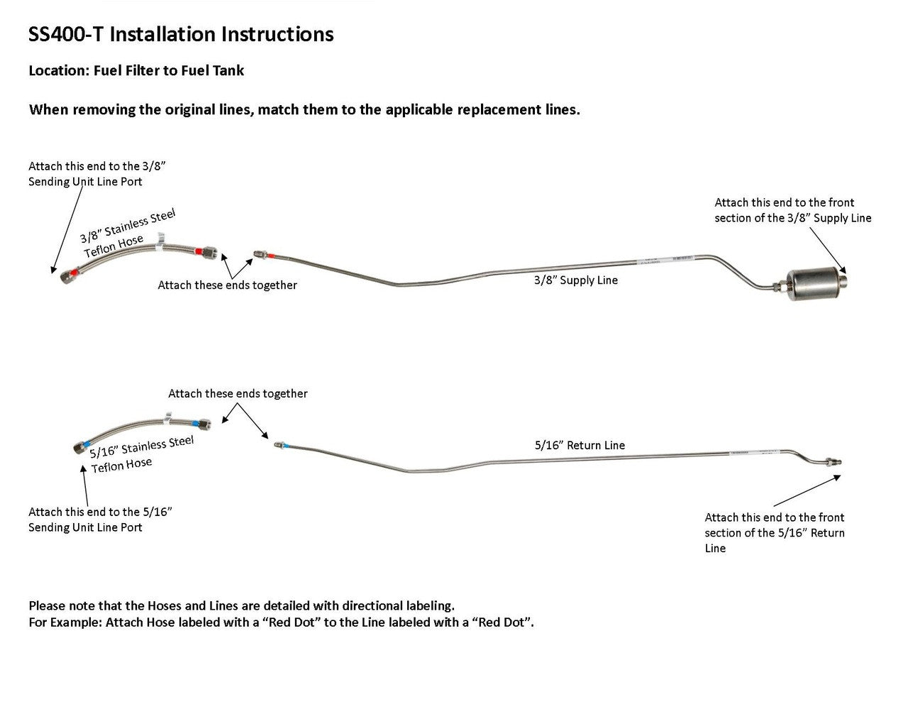 Juego de líneas de combustible traseras para camioneta Chevy 1997, cabina regular, caja de 8 pies, tracción en las 4 ruedas, 5,7 l, gasolina, SS400-T1G, acero inoxidable