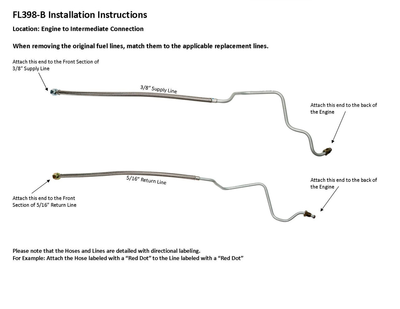 GMC Jimmy Front Fuel Line Set 1991 Fullsize 2WD/4WD 5.7L FL398-B2J