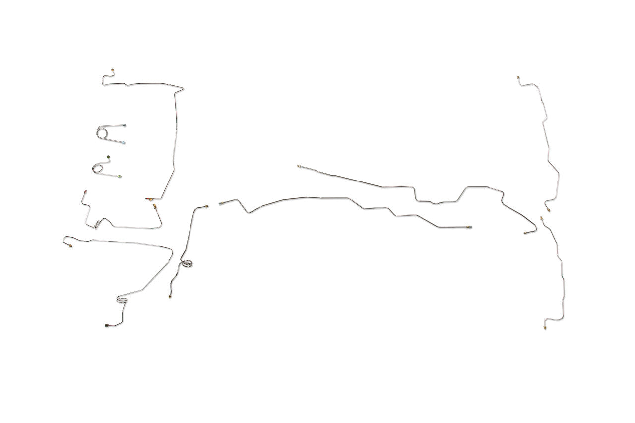 Jeu de conduites de frein pour Chevy Tahoe 1500 1997 2WD 5.7L BLC-168-SS1H Acier inoxydable