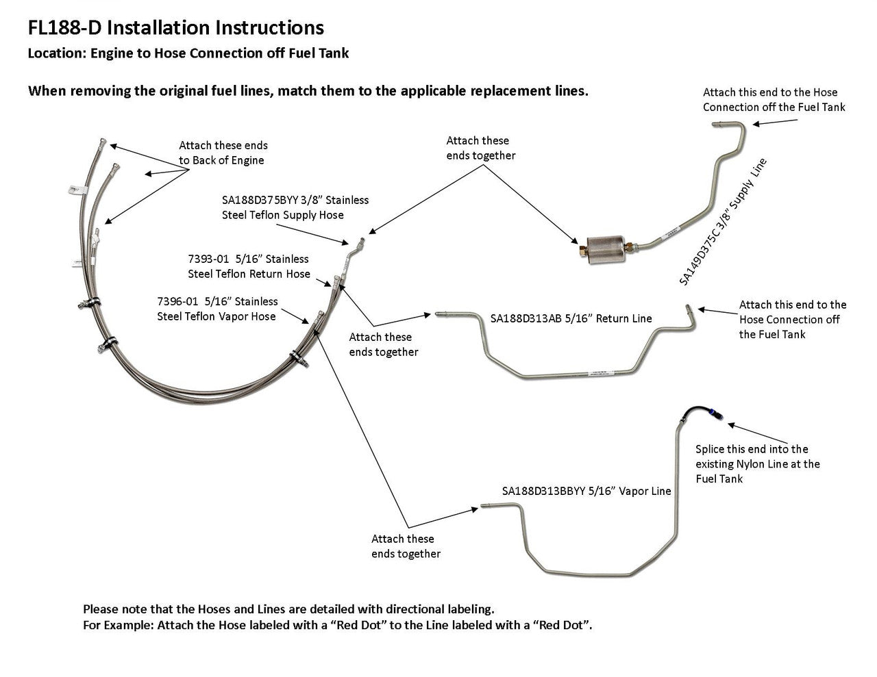Juego de tuberías de combustible para Chevy Tahoe 2003 1500 6.0L sin combustible flexible FL188-D3L