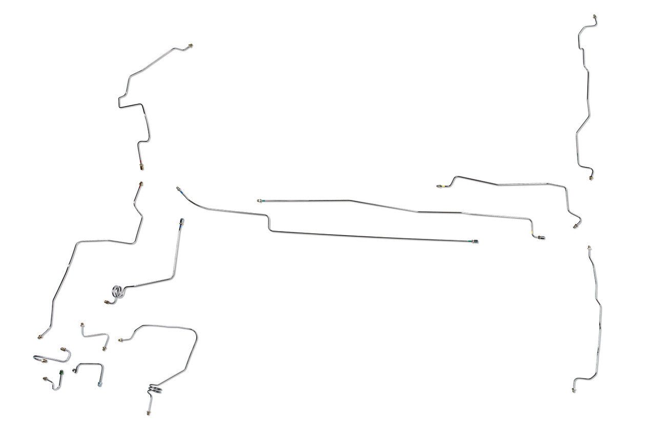 Chevy Truck Brake Line Set 1993 K1500 Ext Cab 6.5ft Bed 4.3L BLC-195-SS1D Stainless Steel